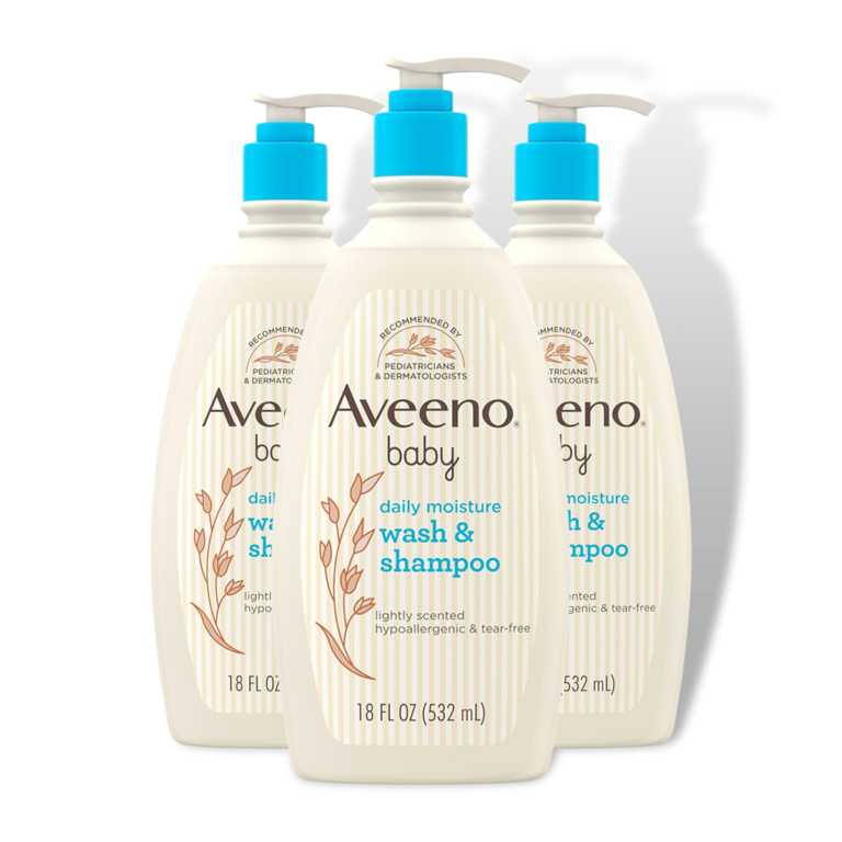 Aveeno Baby Daily Moisture Wash & Shampoo - 532 ml (18 FL OZ) in Bangladesh Image 02