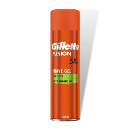 Gillette Fusion 5X Action Shave Gel Sensitive with Almond Oil - 200 ml in Bangladesh Image 01