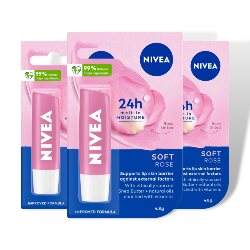 NIVEA Soft Rose Caring Lip Balm – 4.8g in Bangladesh Image 02